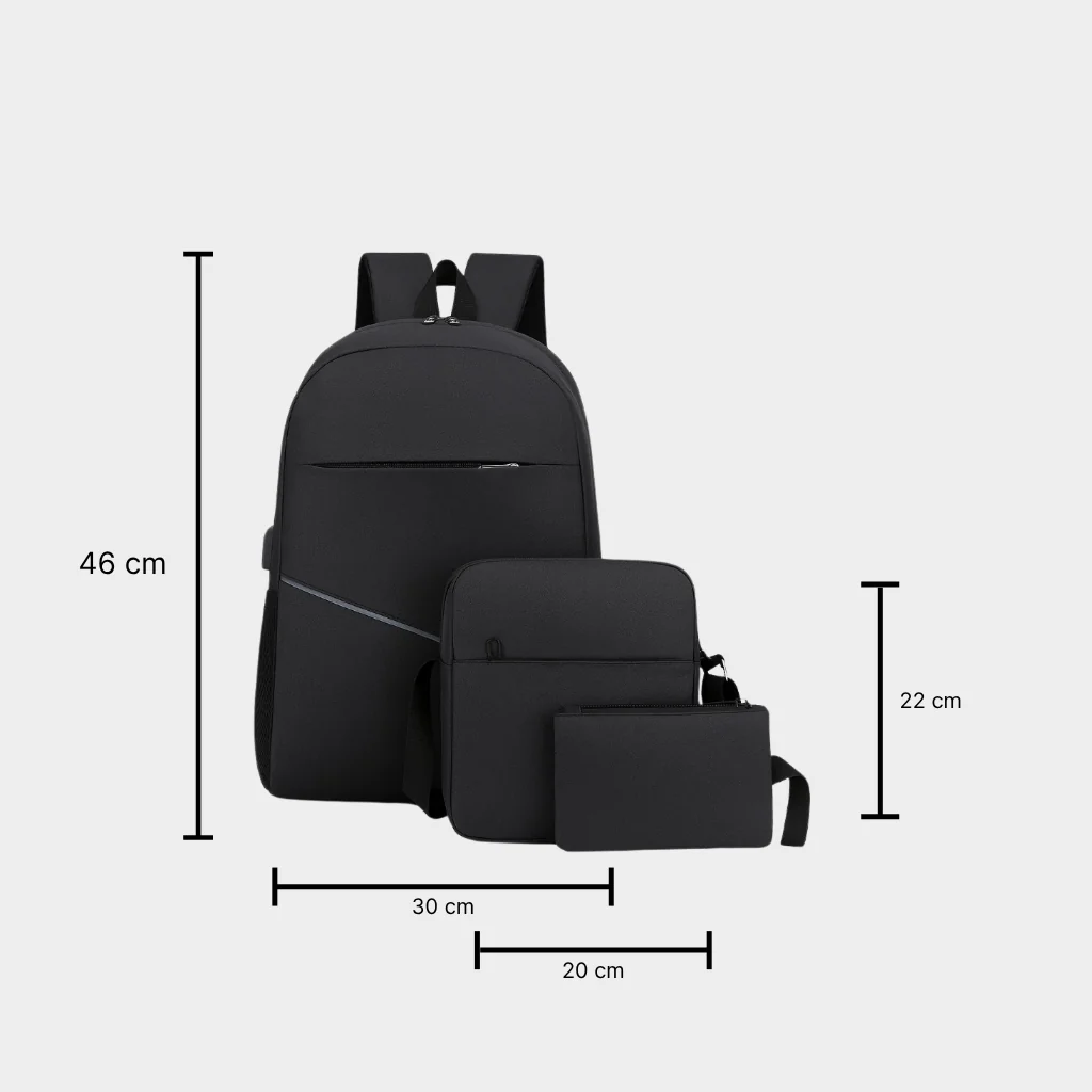 3‑Piece Nylon Backpack, Sling Bag and Tote Set - Image 7